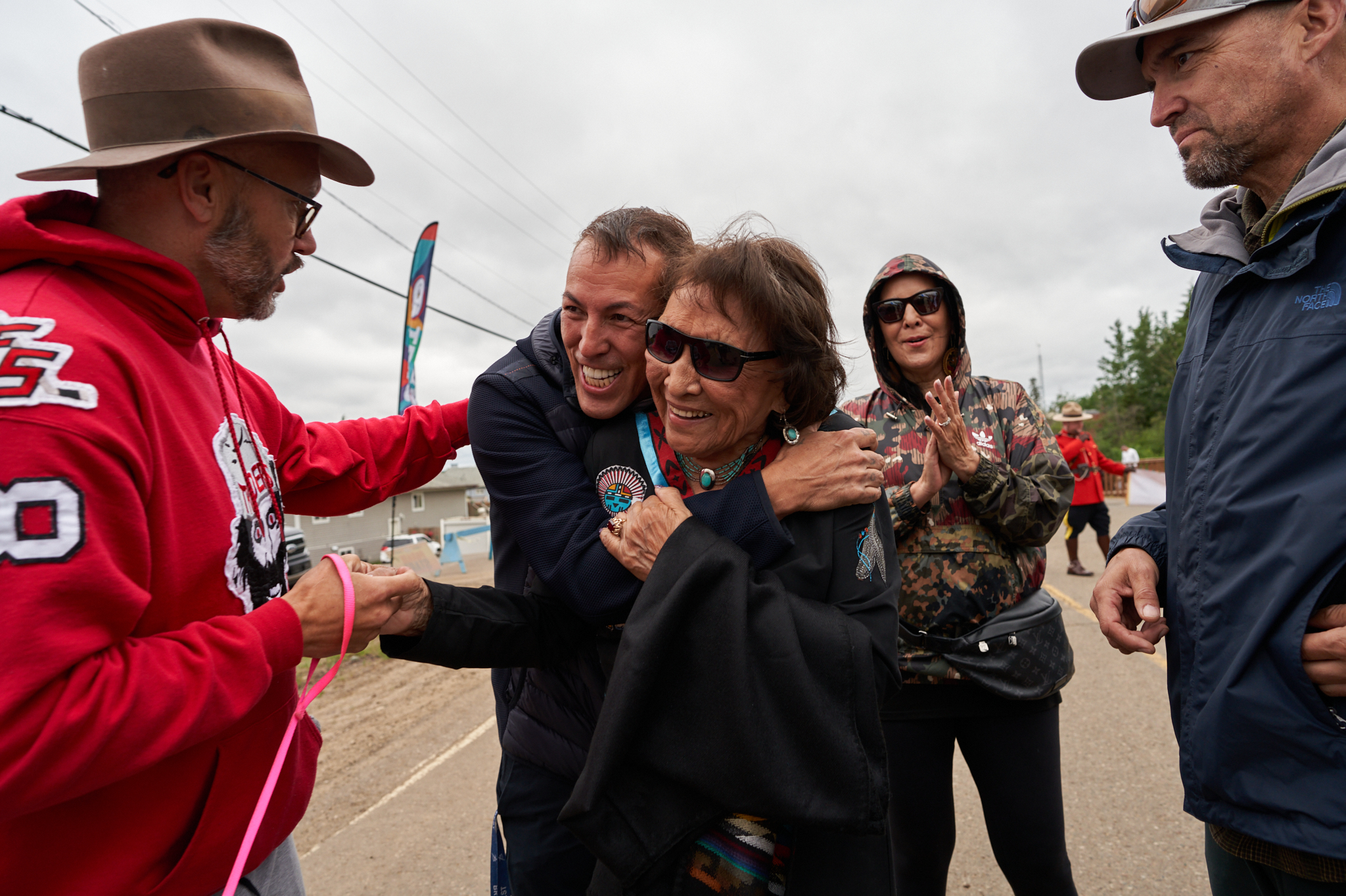 Chief Raymond Powder and Elder Lina Gallup at event